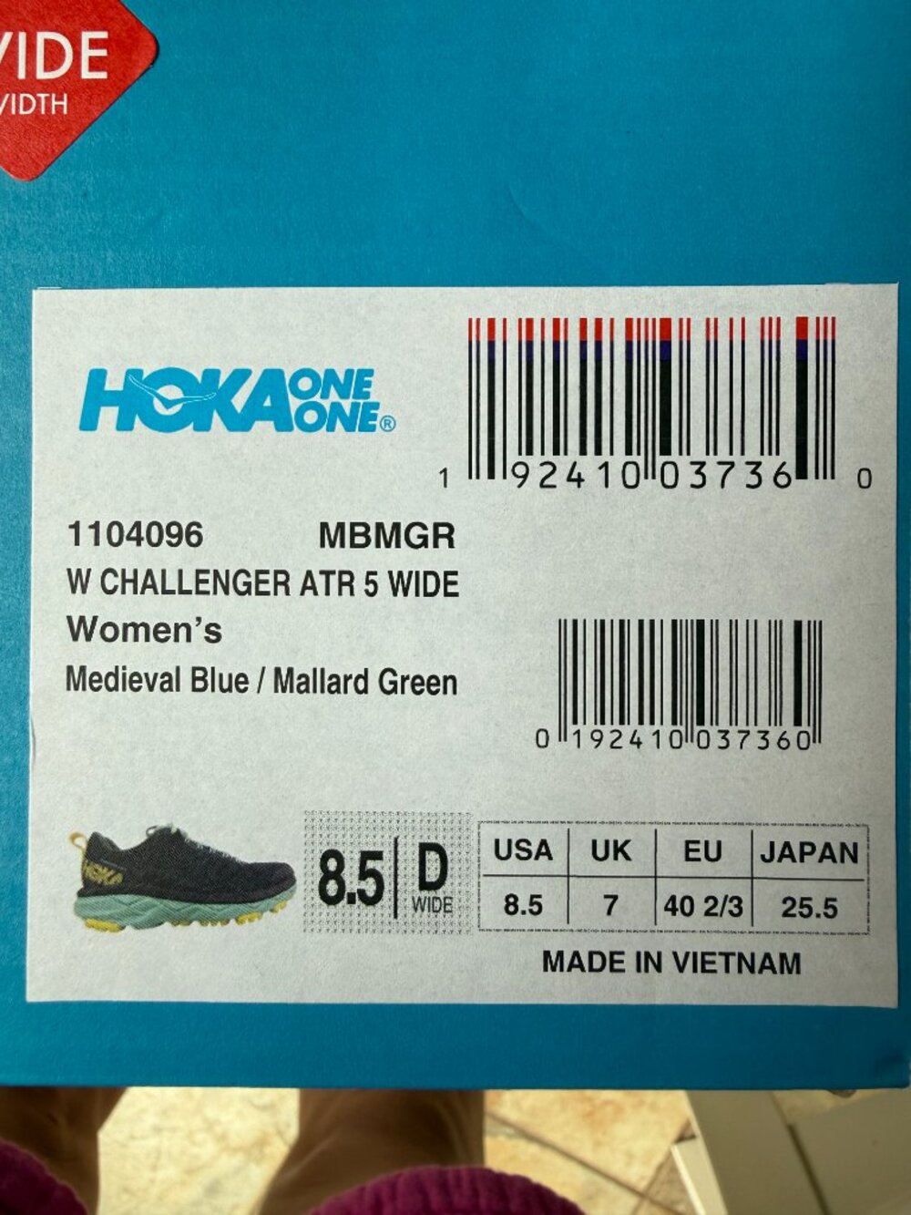 Hoka Challenger ATR 5, Women's 8.5 Wide - Picture 2 of 3
